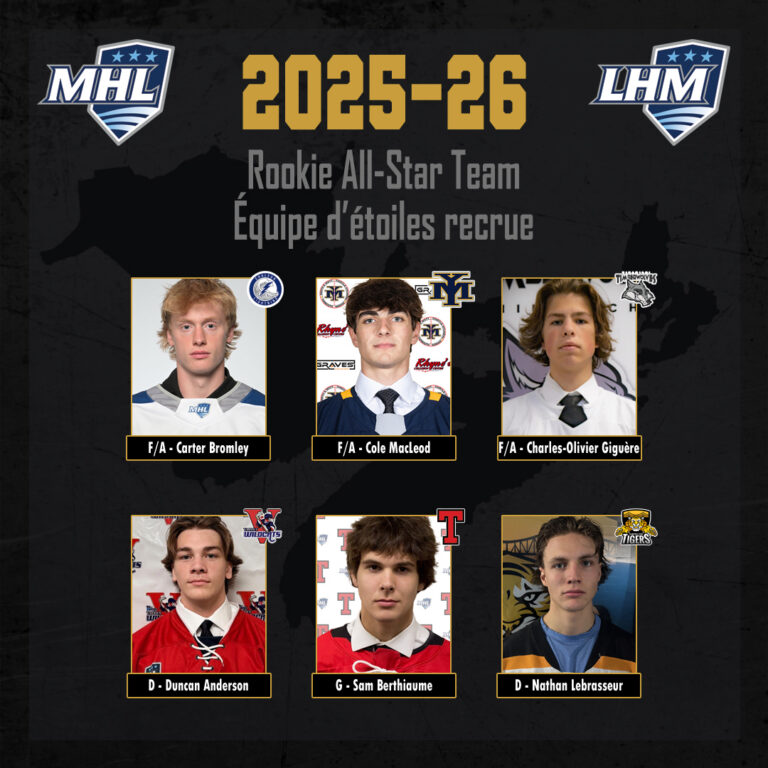 MHL names 2025-26 All-Star, Rookie All-Star Teams | Maritime Junior ...